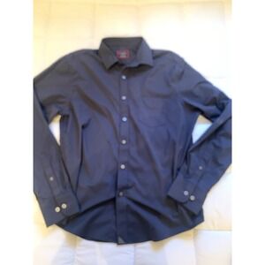 UNTUCKit Gironde Navy Blue Performance Button Down Shirt Mens Medium